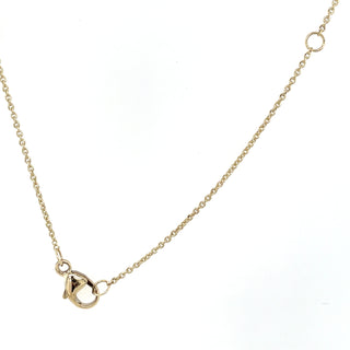 9ct Yellow Gold Bezel Set Pear 0.33ct Laboratory Grown Diamond Wishbone Necklace
