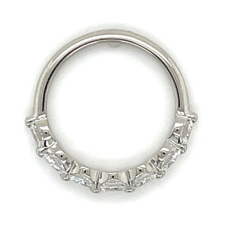 Platinum 1ct Laboratory Grown Diamond Horizontal Oval Ring