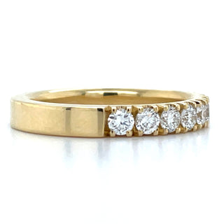 18ct Yellow Gold Laboratory Grown Diamond Castle Set Wedding Band
