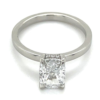 Aoibhinn - Platinum 1.65ct Laboratory Grown Elongated Cushion Cut Diamond Engagement Ring With Hidden Halo