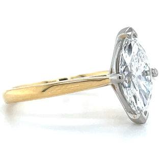 Margot - 18ct Yellow Gold 1.51ct Laboratory Grown Marquise Solitaire Diamond Engagement Ring