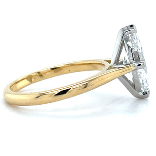 Margot - 18ct Yellow Gold 1.51ct Laboratory Grown Marquise Solitaire Diamond Engagement Ring
