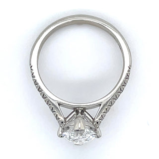 Autumn - Platinum 2.21ct Laboratory Grown Marquise Diamond Solitaire Engagement Ring With Castle Set Shoulders