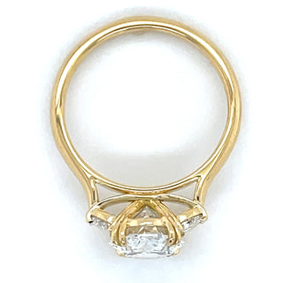 JULIETTE - 18CT YELLOW GOLD
2.94CT OVAL LABORATORY
GROWN DIAMOND
ENGAGEMENT RING WITH HALF MOON CUT DIAMOND SIDE
STONES