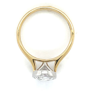 Isabelle - 18ct Yellow Gold 2.00ct Laboratory Grown Oval Diamond Bezel Set Solitaire Engagement Ring