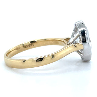 Isabelle - 18ct Yellow Gold 3.06ct Laboratory Grown Oval Diamond Bezel Set Solitaire Engagement Ring