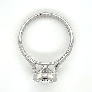 Mila - Platinum 2.51ct Laboratory Grown Oval Cut Bezel Set Diamond Solitaire Engagement Ring