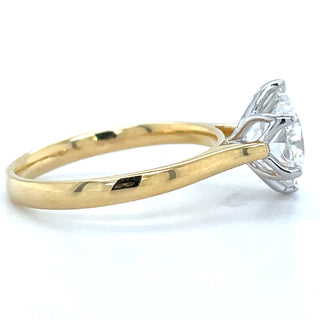Alina - 18ct Yellow Gold 2.50 / 2.52ct Laboratory Grown Six Claw Round Brilliant Diamond Solitaire Engagement Ring