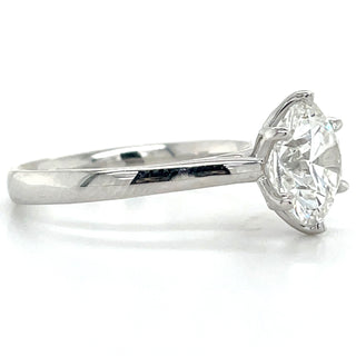 Renée - Platinum 2.59ct Laboratory Grown Six Claw Round Brilliant Diamond Solitaire Engagement Ring