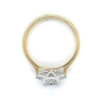 Annalise - 18ct Yellow Gold 1.25ct Laboratory Grown Emerald Cut Diamond Engagement Ring With Round Side Stones