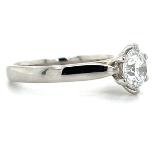 Robyn - Platinum Laboratory Grown 1ct Six Claw Round Brilliant Diamond Solitaire Ring