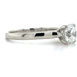 Fay - Platinum Laboratory Grown 1ct Four Claw Round Brilliant Diamond Solitaire Ring