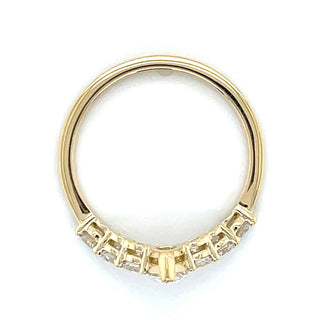 18ct Yellow Gold 0.78ct Laboratory Grown Diamond and Pear Round Crown Ring