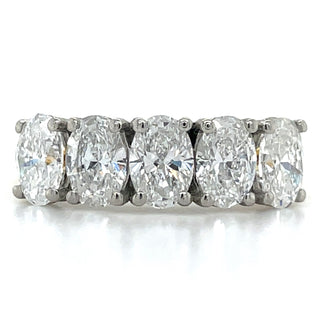 18ct Yellow Gold 2.00ct Oval Five Stone Laboratory Grown Diamond Ring