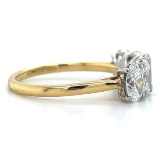 18ct Yellow Gold 2.00ct Oval Five Stone Laboratory Grown Diamond Ring
