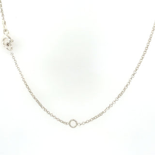 Sterling Silver Baby Feet Large Disc Necklace