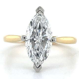 Margot - 18ct Yellow Gold 2.02ct Laboratory Grown Marquise Solitaire Diamond Engagement Ring