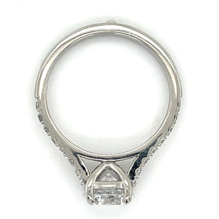 Brooks - Platinum Laboratory Grown 1.74ct Round Solitaire Engagement Ring With Castle Set Shoulders