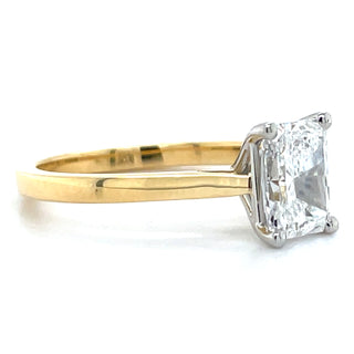Gabriella - 18ct Yellow Gold 1.22ct Laboratory Grown Solitaire Radiant Diamond Engagement Ring