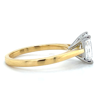 Gabriella - 18ct Yellow Gold 1.27ct Laboratory Grown Solitaire Radiant Diamond Engagement Ring