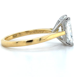 Gabriella - 18ct Yellow Gold 2.50ct Laboratory Grown Solitaire Radiant Diamond Engagement Ring