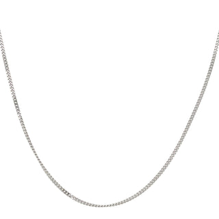 9ct White Gold Fine Curb Chain