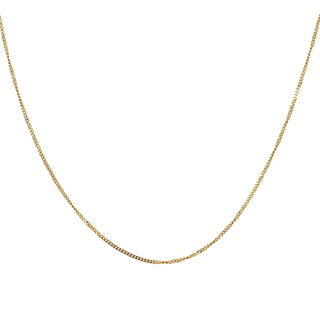 9ct Yellow Gold Light Flab Curb Chain