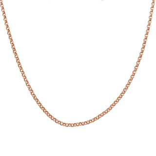 9ct Rose Gold 18" Round Belcher Link Chain