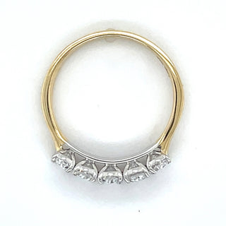 18ct Yellow Gold 1.53ct Laboratory Grown Oval Five Stone Ring