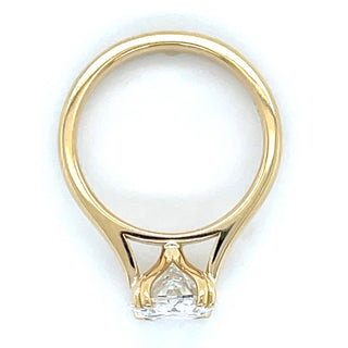Caitlin - 18ct Yellow Gold Double Claw 2.51ct Laboratory Grown Oval Cut Solitaire Diamond Engagement Ring