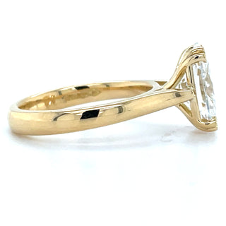 Caitlin - 18ct Yellow Gold Double Claw 2.51ct Laboratory Grown Oval Cut Solitaire Diamond Engagement Ring