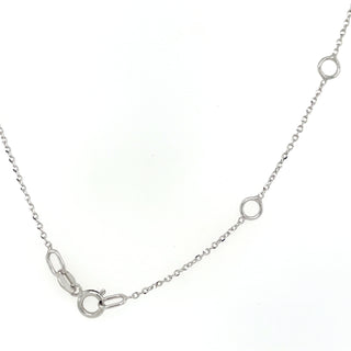 9ct White Gold 1.507 / 1.508ct Laboratory Grown Pear & Round Diamond Drop Pendant