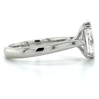 Daisy - Platinum Double Claw 2.51ct Laboratory Grown Oval Cut Solitaire Diamond Engagement Ring