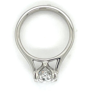 Daisy - Platinum Double Claw 3.02ct / 3.10ct Laboratory Grown Oval Cut Solitaire Diamond Engagement Ring