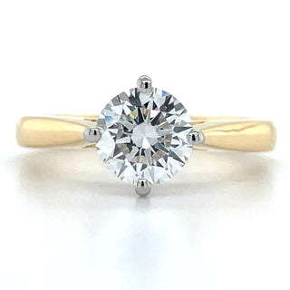 Rosa - 18ct Yellow Gold 1.09ct Laboratory Grown Round Solitaire Diamond Engagement Ring
