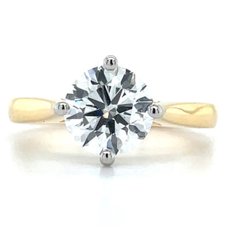 Rosa - 18ct Yellow Gold 1.52ct Laboratory Grown Round Solitaire Diamond Engagement Ring