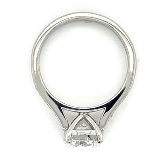 Pia - Platinum 1.67ct Laboratory Grown Round Brilliant Solitaire Engagement Ring With Pavé Set Shoulders