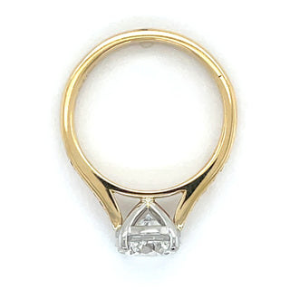 Laoise - 18ct Yellow Gold 1.70ct Laboratory Grown Round Solitaire Diamond Engagement Ring With Pave Set Shoulders