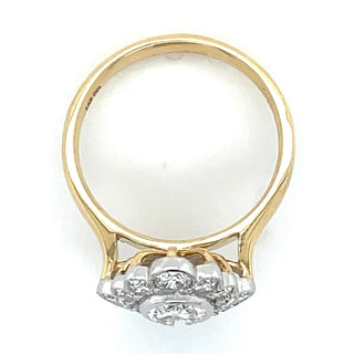 Lenore - 18ct Yellow Gold 1.94ct Oval Milgrain Edge Halo Laboratory Grown Diamond Engagement Ring