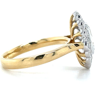 Lenore - 18ct Yellow Gold 1.94ct Oval Milgrain Edge Halo Laboratory Grown Diamond Engagement Ring