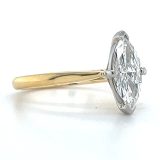 Margot - 18ct Yellow Gold 1.00 / 1.02ct Laboratory Grown Marquise Solitaire Diamond Engagement Ring