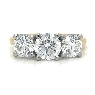 Dolores - 18ct Yellow Gold 2.52ct Laboratory Grown Three Stone Round Brilliant Diamond Engagement Ring