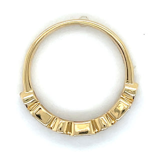 18ct Yellow Gold 0.95ct Laboratory Grown Emerald & Round Cut Diamond Bezel Set Ring