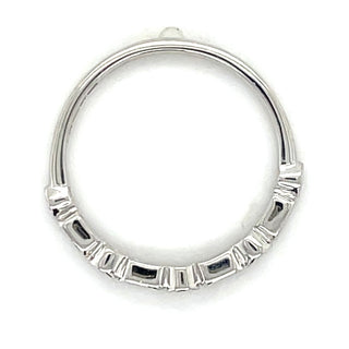 Platinum 0.49ct Laboratory Grown Emerald & Round Cut Diamond Bezel Set Ring