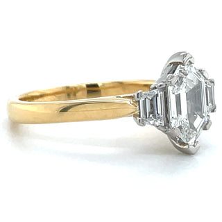 Narla - 18ct Yellow Gold 1.48ct Laboratory Grown Three Stone Diamond Engagement Ring