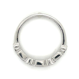 Platinum 1ct Laboratory Grown Emerald & Round Cut Diamond Bezel Set Ring