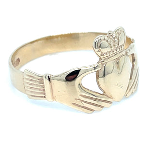 Vintage 9ct Yellow Gold Classic Claddagh Ring