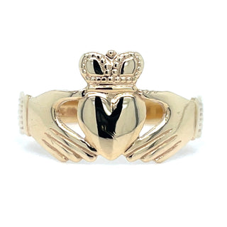 Vintage 9ct Yellow Gold Classic Claddagh Ring