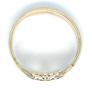 Vintage 9ct Yellow Gold Gents Claddagh Ring