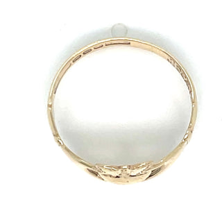 Vintage 9ct Yellow Gold Traditional Claddagh Ring